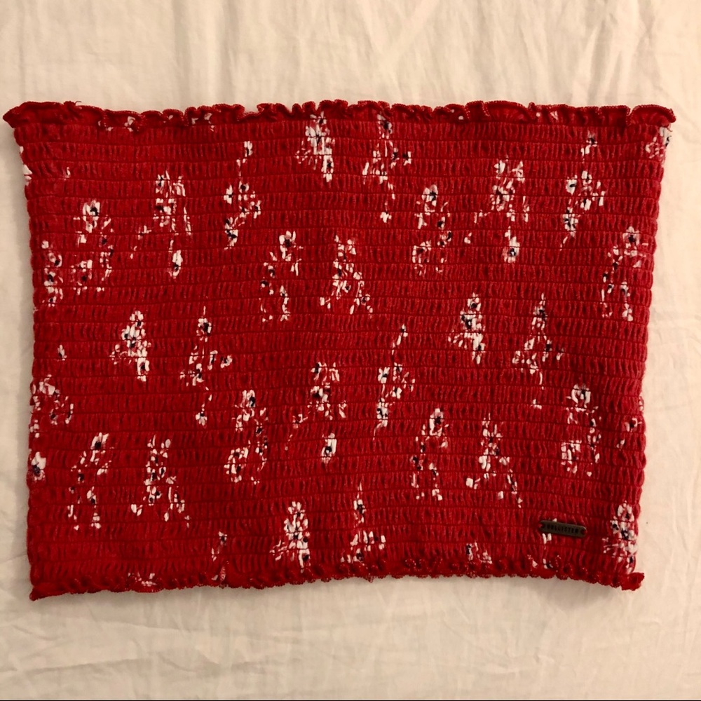 Hollister Red Smocked Tube Top
